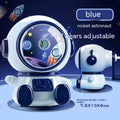 Children's manual pencil sharpener with astronaut design showing adjustable sharpening settings
