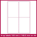 FBA label paper sheets showing multiple A4 grid formats for Amazon barcode printing