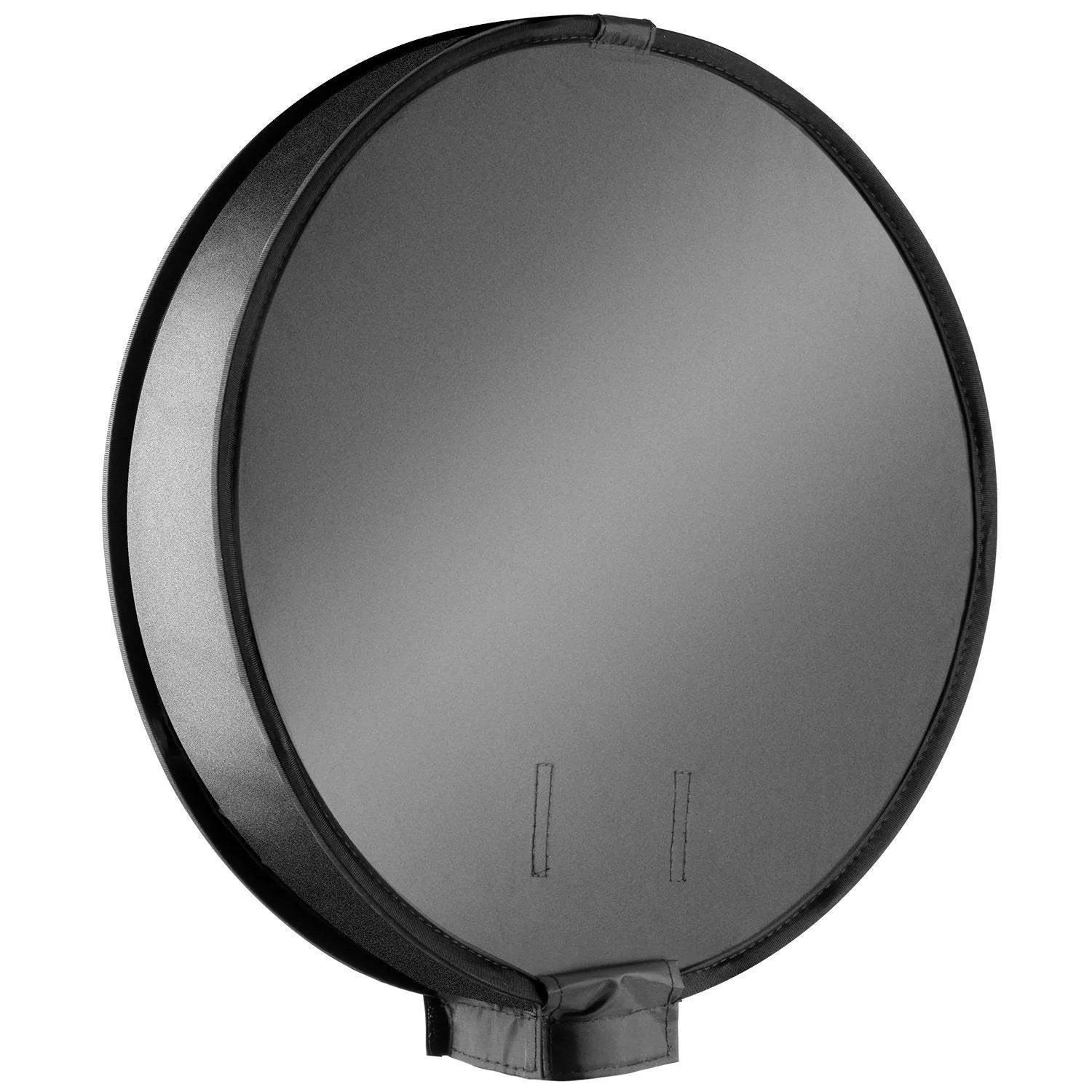 On-camera flash ring soft diffuser in 30cm or 40cm size with alloy strip and 6x10cm opening