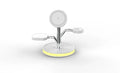 Z8 vertical 3-in-1 wireless charger for phone and watch, ABS+PC, 190x120x157mm, black or white