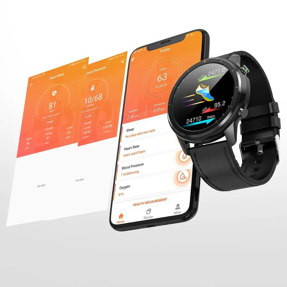 LEMFO LF26 smart bracelet with 1.3-inch screen shown in black and silver colour variant on a wrist.