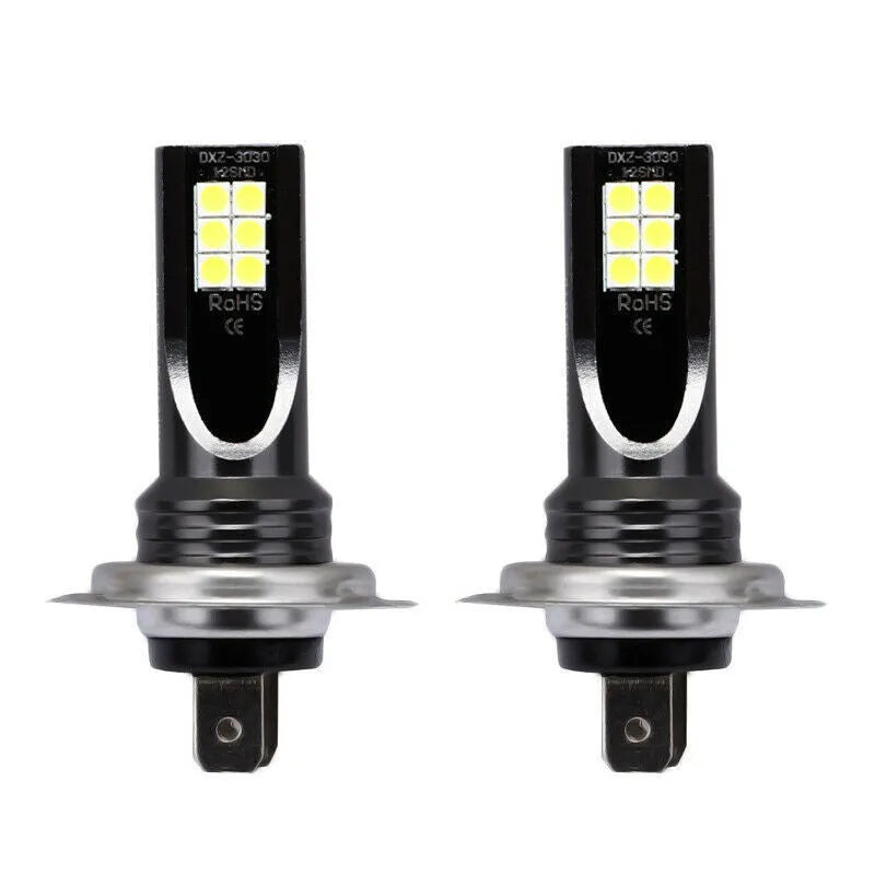 H7 110W LED fog light bulb with 12 SMD LEDs and aluminium housing for car headlights