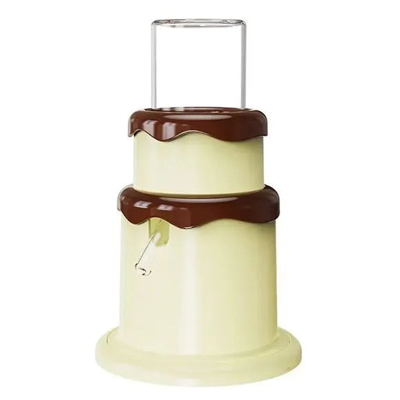 Cream cake hamster kettle 125ml small pet drinker in green, pink, purple, or yellow, 103.5 x 122mm