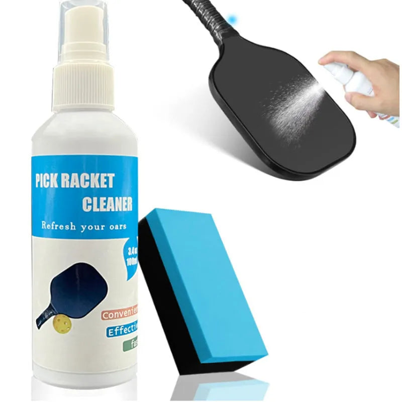 100ml racket cleaning agent bottle with sponge mop and cleaning cloth for racket care