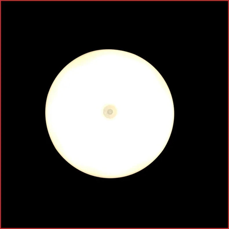 Small round night lamp with side push key, 86mm diameter, 1W LED, battery powered