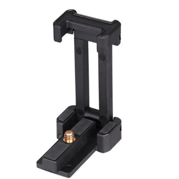Black desktop tripod for mobile phones with aluminium alloy legs compatible with iPhone and Huawei P30 models