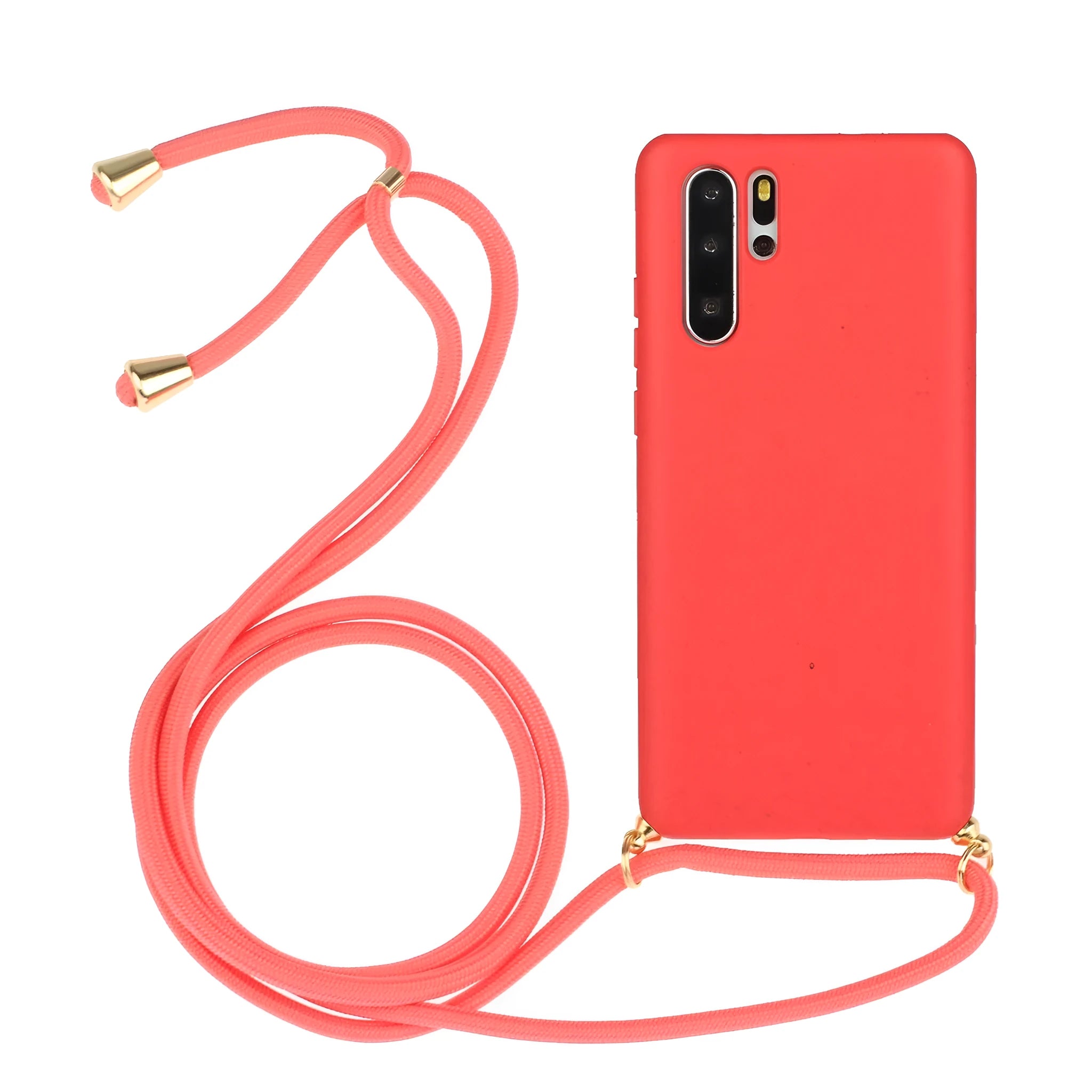 Huawei P30 floral painted phone case with wristband lanyard in multiple colour options