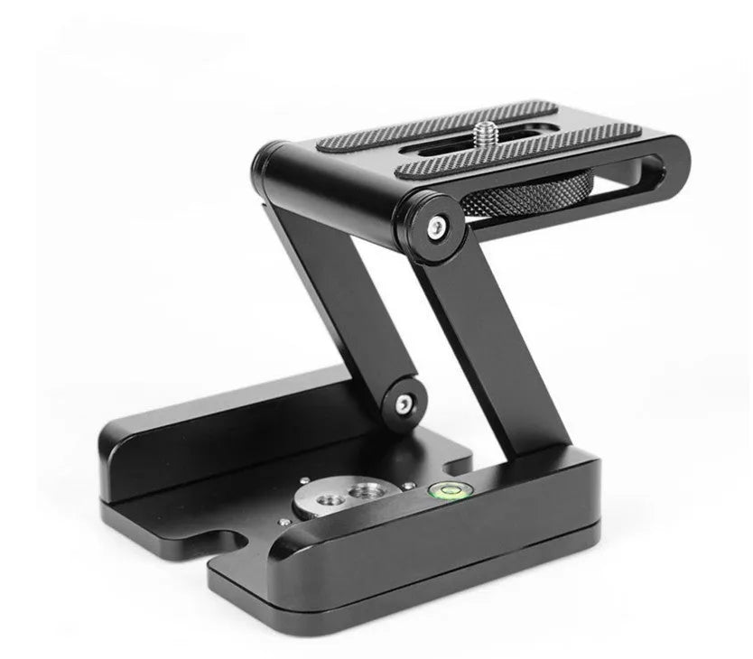 Black triple flex tripod head with folding design for DSLR cameras up to 1.5kg