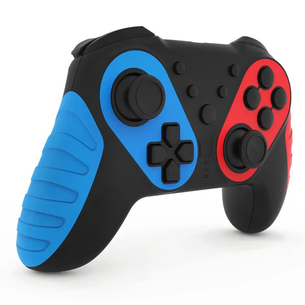 Red and blue wireless Bluetooth gamepad for Nintendo Switch and Windows PC gaming