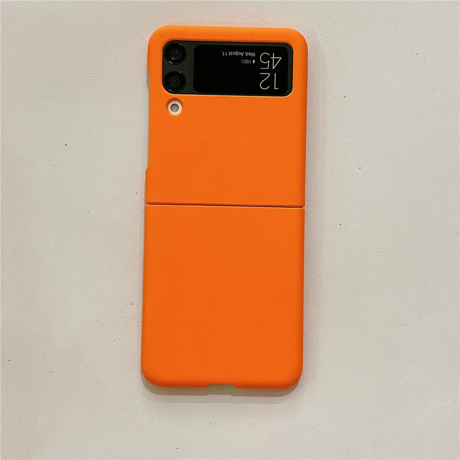 Samsung folding screen hard case with soft rubber cover in multiple colours for Z Flip4 Z Flip5 Zli3 drop protection