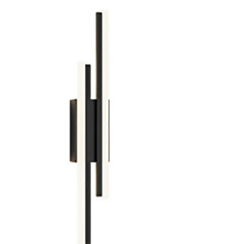 Minimalist Scandinavian-style LED wall light with acrylic shade in black or gold finish