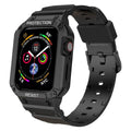 Soft TPU sport strap for Apple Watch Series 8 shown in multiple colours, with 38mm and 42mm size options.