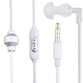 Single side anti radiation air tube headset with microphone, black, 3.5mm wired in-ear earphone