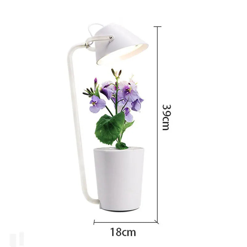 White plastic hydroponic growing machine for desktop soilless plant cultivation