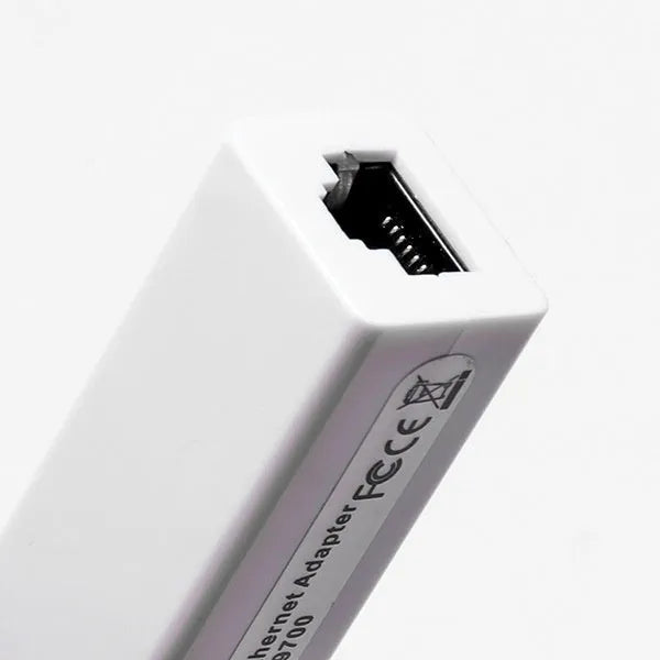 White Micro USB to RJ45 Ethernet network adapter converter for desktop and laptop, 10/100Mbps