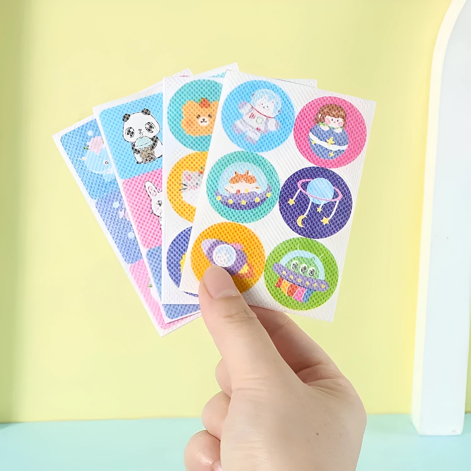 120/144/180 piece baby essential oil mosquito repellent sticker pack with random patterns for outdoor child protection