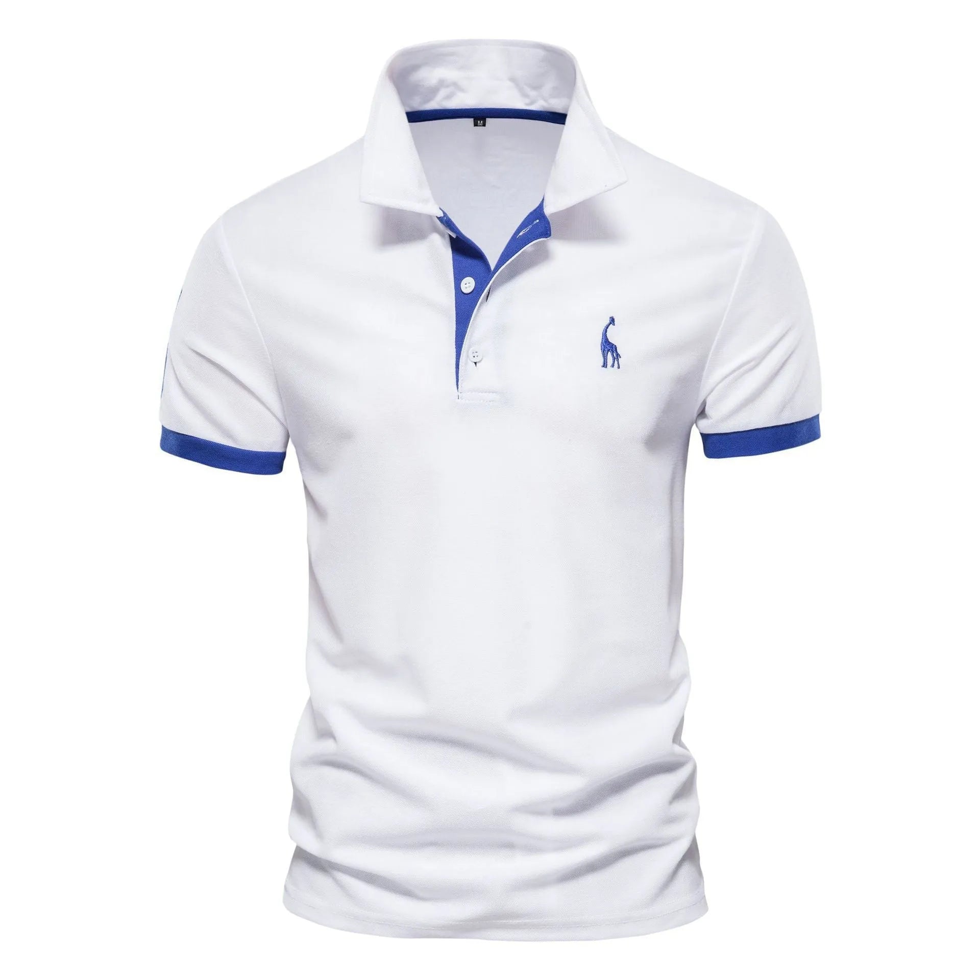 Men's slim fit short sleeve t-shirt with deer embroidery on chest, available in multiple colours.