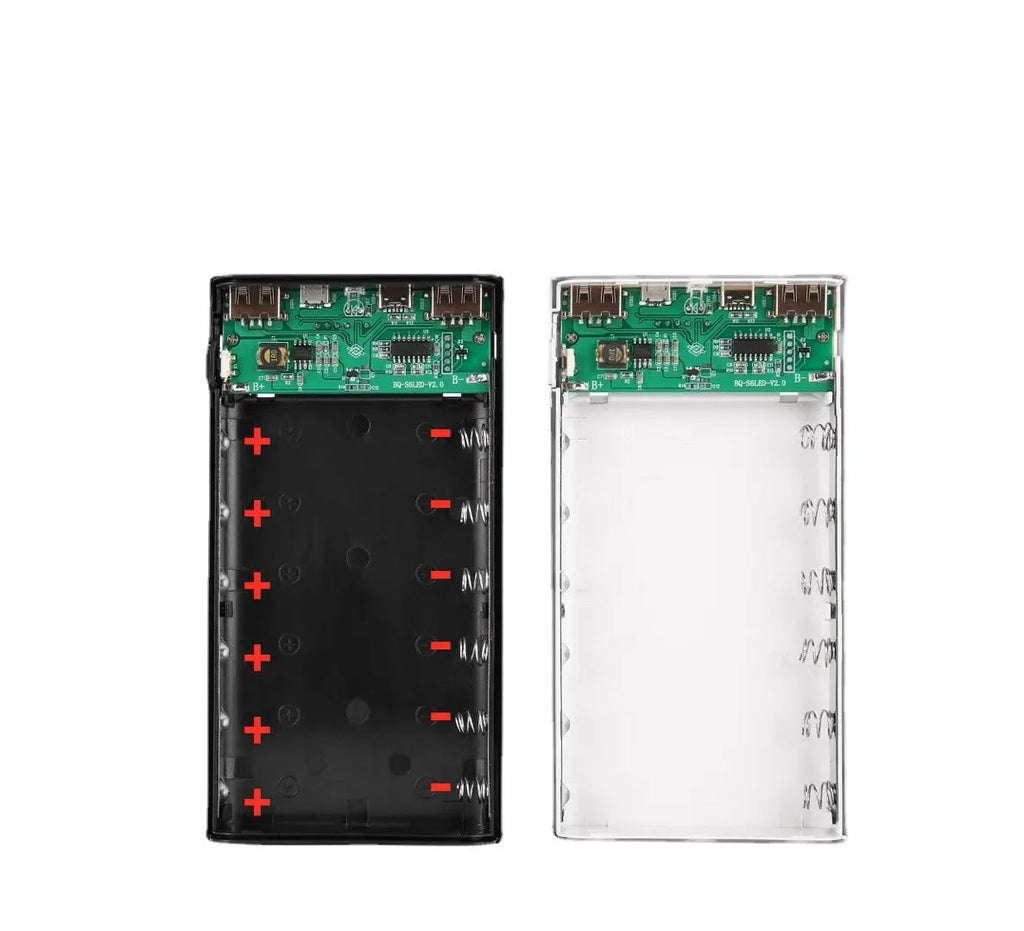 Digital display power bank spring kit with plastic shell and multi-U charging ports