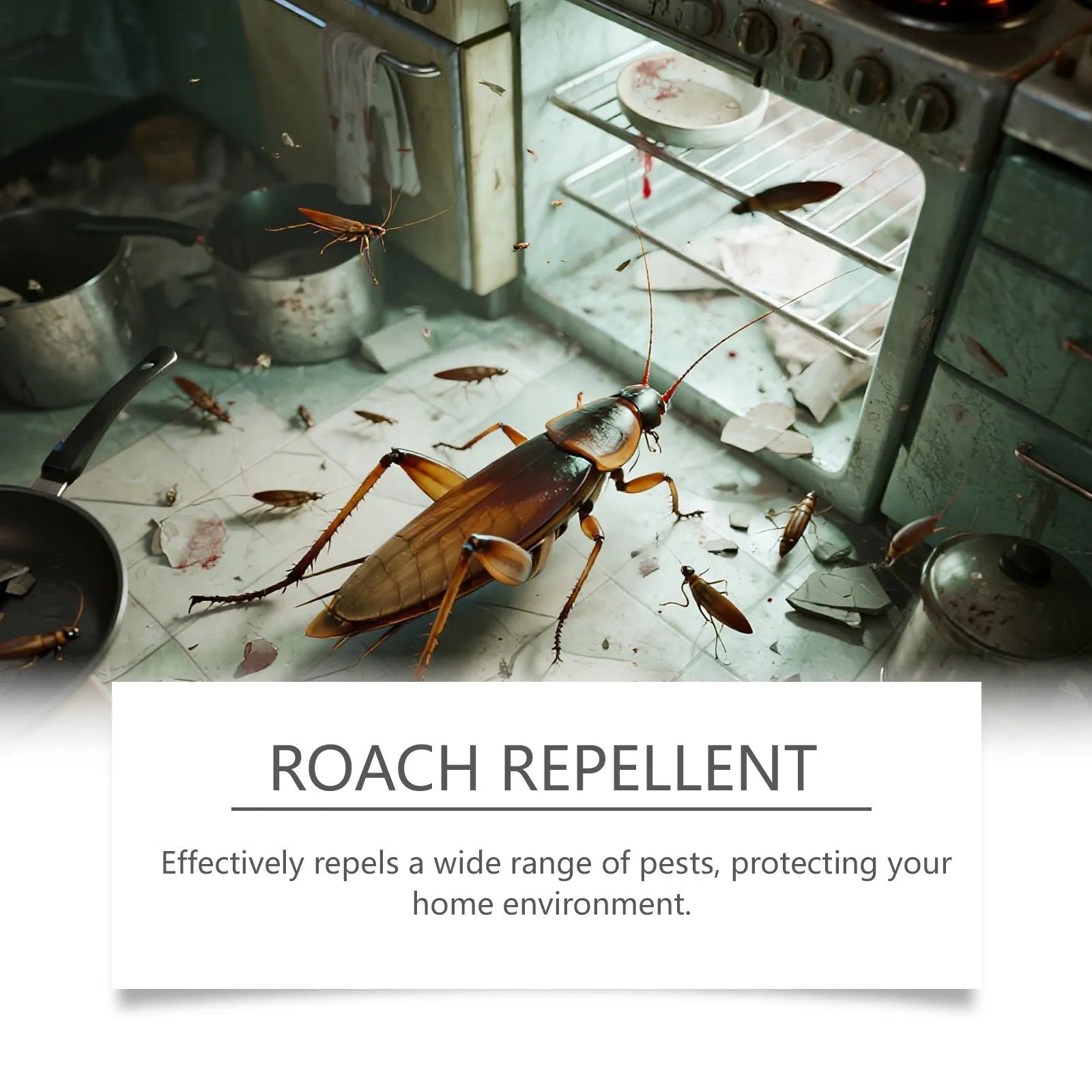 Cockroach killer bait stickers and glue traps pack for indoor kitchen pest control