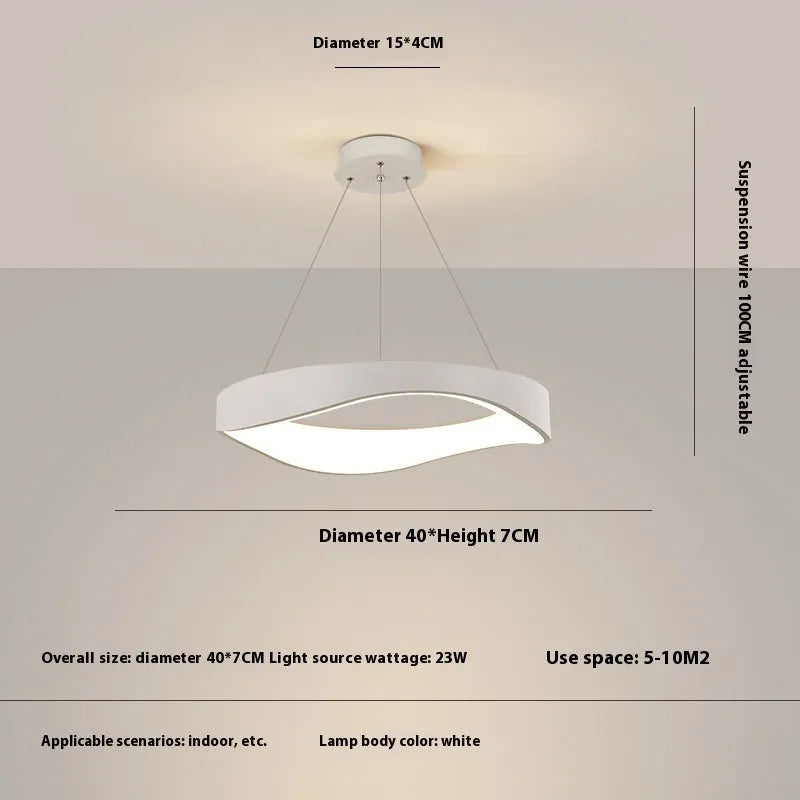 Nordic creative wood grain restaurant bar chandelier 40cm pendant light with three finish options
