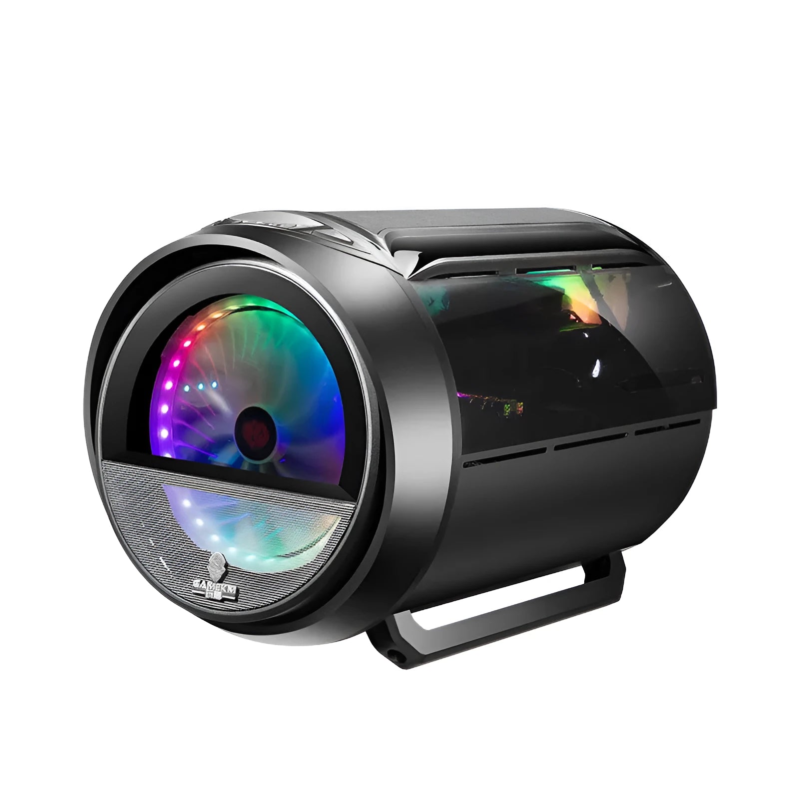 Vertical HTPC computer case with 20cm RGB fan, black colour option