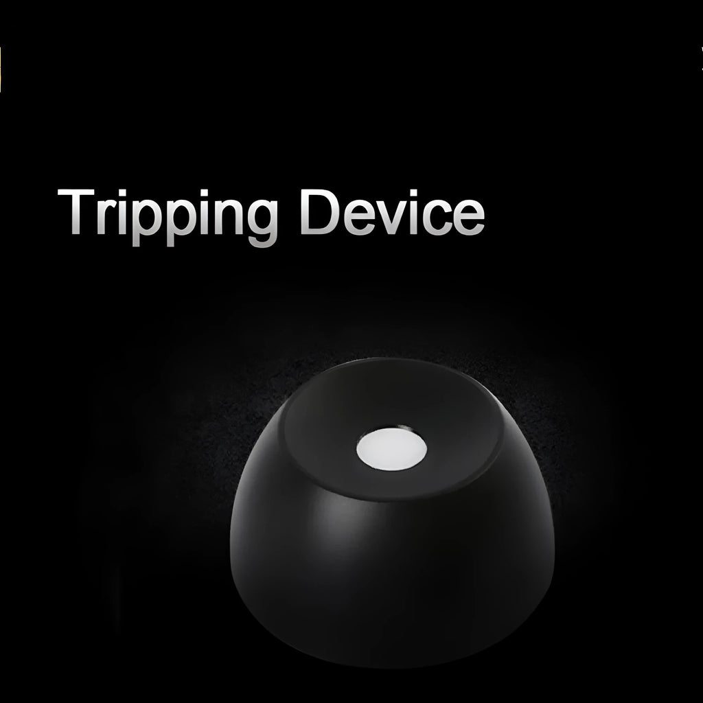 Black oxidised 12000GS magnetic snap opener for supermarket anti-theft buckles, 74x35mm