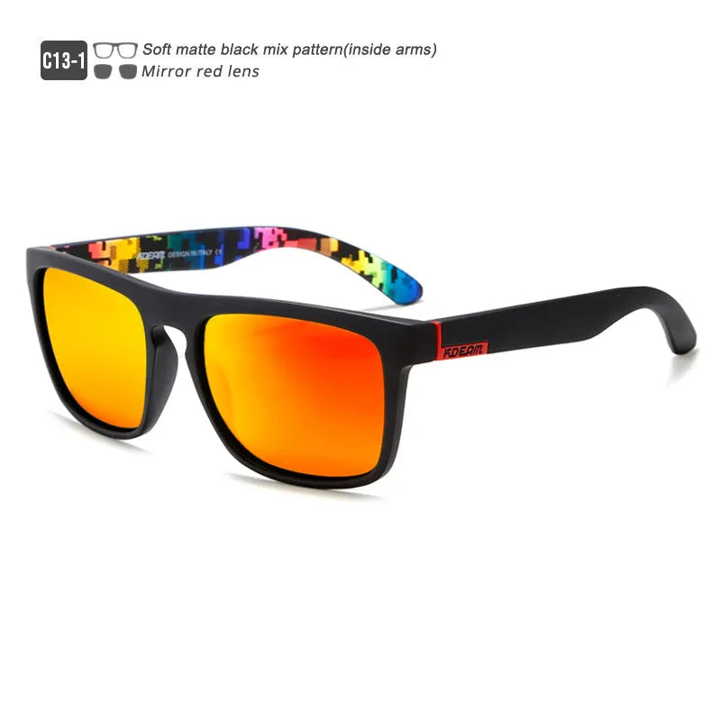 Men's polarized sports driving sunglasses with full frame, UV400 protection, and multiple colour options