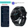 Black smart watch with 1.3 inch touch screen and Bluetooth calling feature on wrist