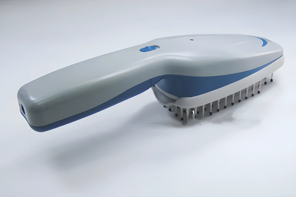 White pet ion comb with removable brush head and 78 teeth for dog and cat grooming