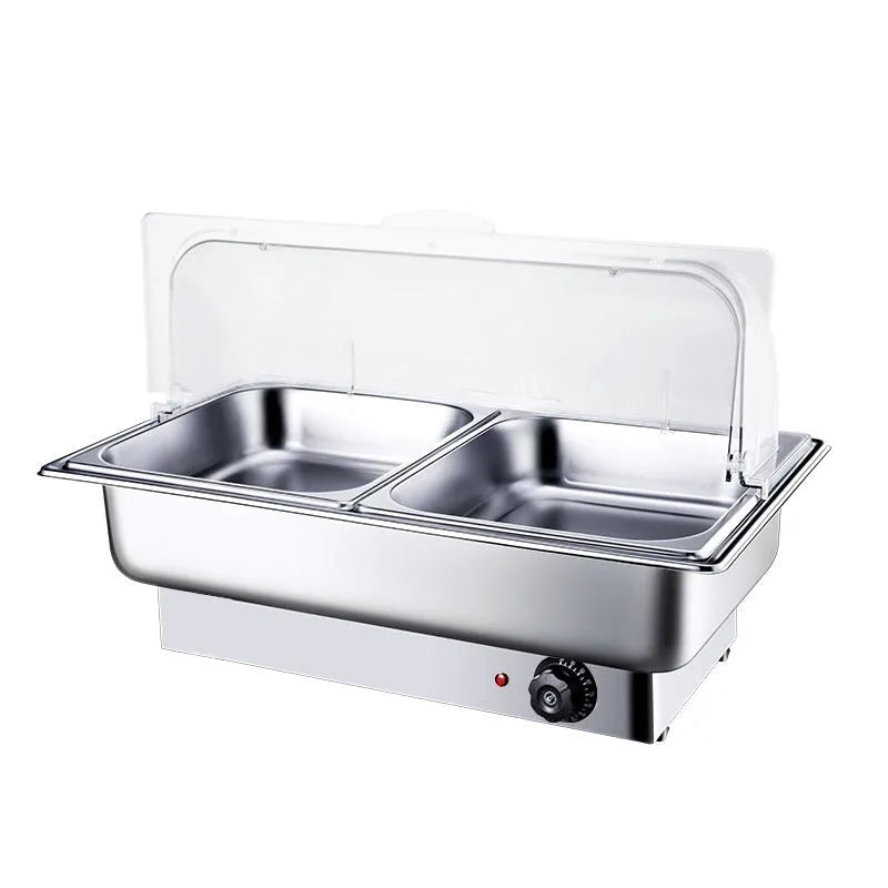 Commercial desktop insulated dining stove single basin shallow basin metal plastic 640x460x300mm US 110V