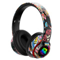 Over-ear wireless Bluetooth headset in white or black with stereo sound and 10-metre transmission range