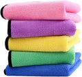 Yellow thickened absorbent coral fleece car wipes 5-piece set for cleaning