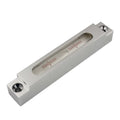 Compact metal and glass mini spirit level showing measurement vial, 132mm long.