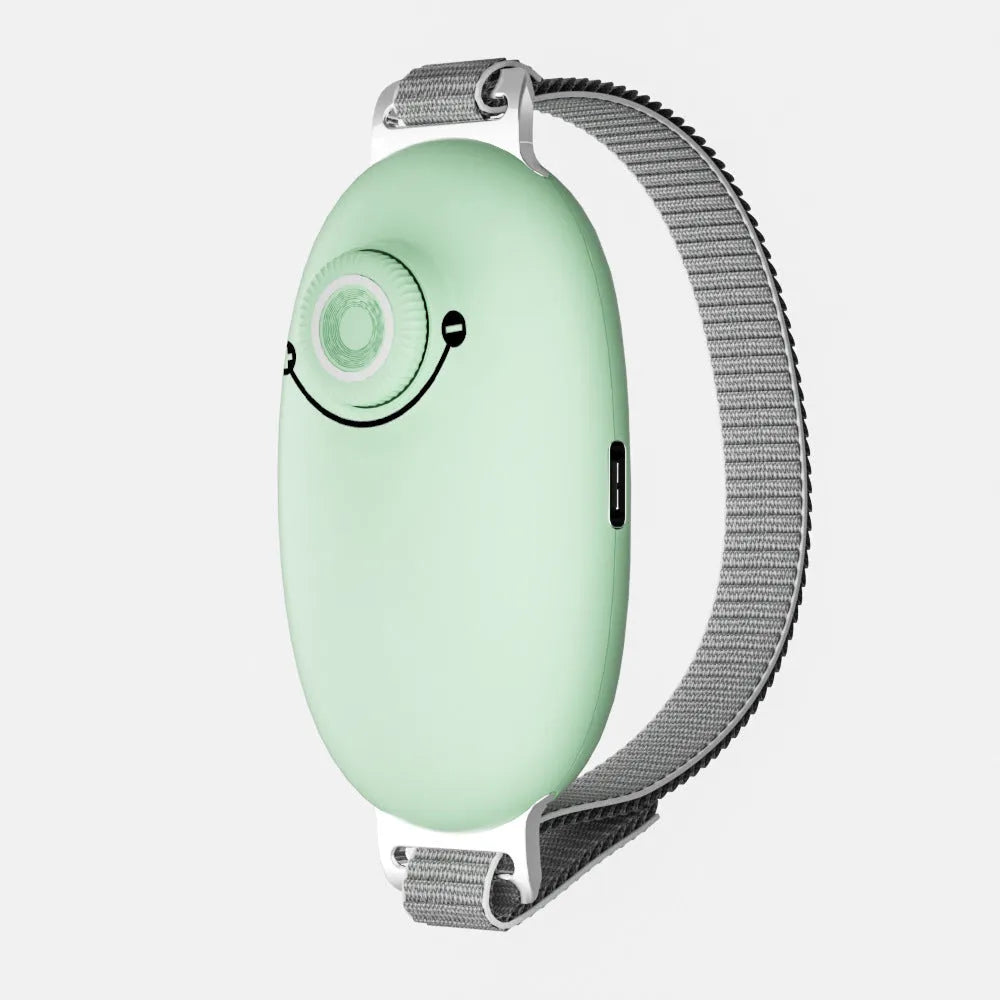 Li Xianyuan portable smart sleep aid in white with ABS housing and stainless steel webbing
