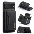 Magnetic card holder leather phone case for Google Pixel, hand-woven, multiple colours