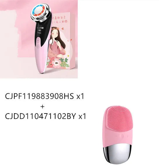 Beauty Importer skin rejuvenation device facial massage cleaner in Green Pink White with USB charging