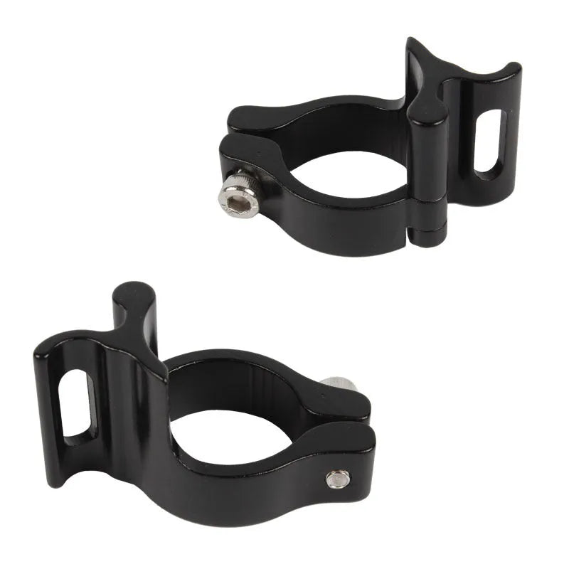 Black aluminium alloy vehicle clamp ring with 28.6mm diameter for heavy-duty mounting applications
