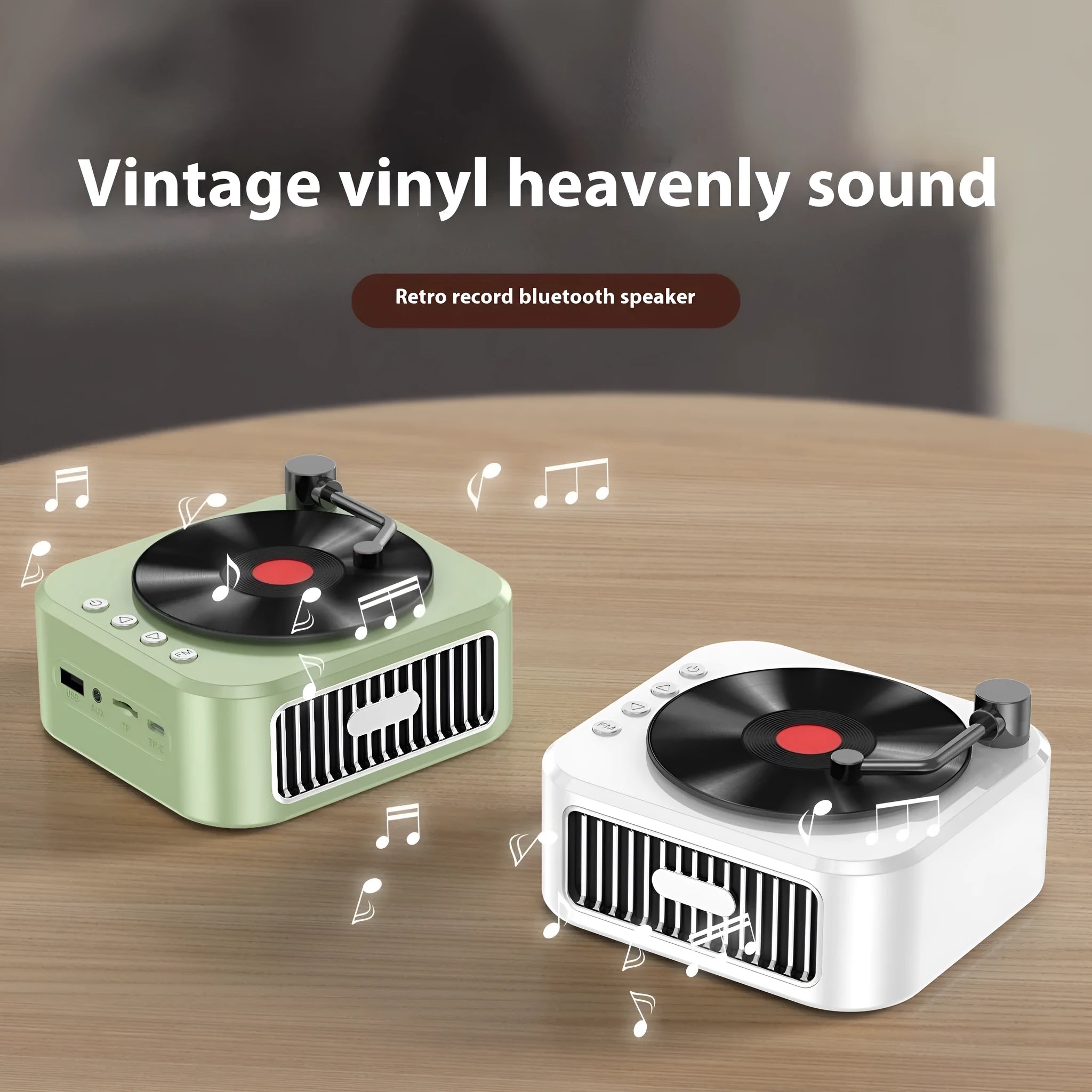 Retro jukebox Bluetooth speaker in Sunset Pink with USB power and card insertion
