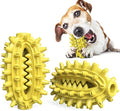 Green cactus-shaped dog chew toy for dental cleaning on a white background
