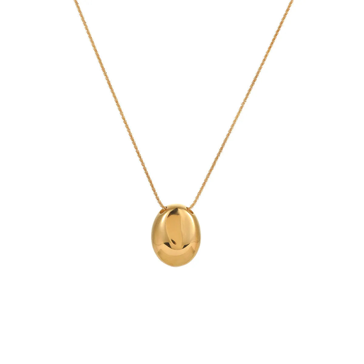 Gold plated necklace with geometric pendant on adjustable 41-50 cm stainless steel chain