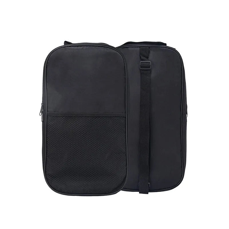 Gray or black racket bag 45x25x5cm with cationic fabric holds two bats and four balls