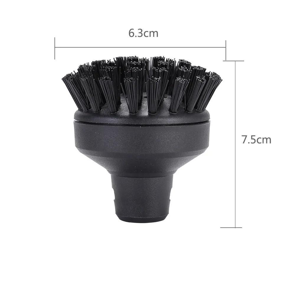 Large round steam cleaner brush head 6.3cm x 7.5cm with nylon bristles for SC1 SC2 SC3 SC4 SC5 CTK10 models