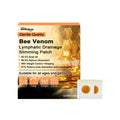 Box of 10 body shaping weight loss patches with bee venom and mint leaves on white background
