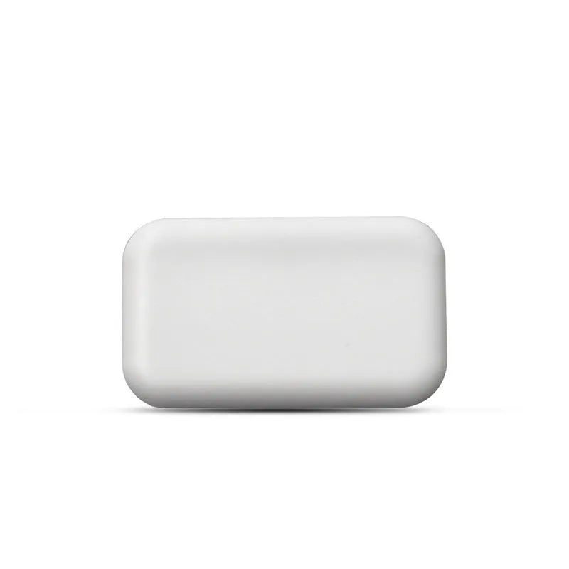 White plastic portable wireless router for car and mobile 4G 3G network with dimensions 9.8x5.3x0.8 cm