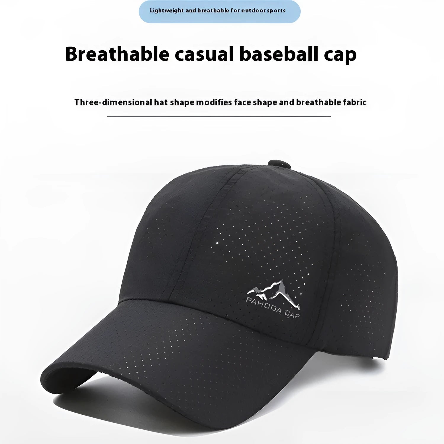 Korean style summer baseball cap in army green with adjustable strap and dome crown.
