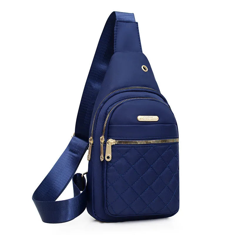 Oxford cloth crossbody chest bag with breathable design available in multiple colour styles