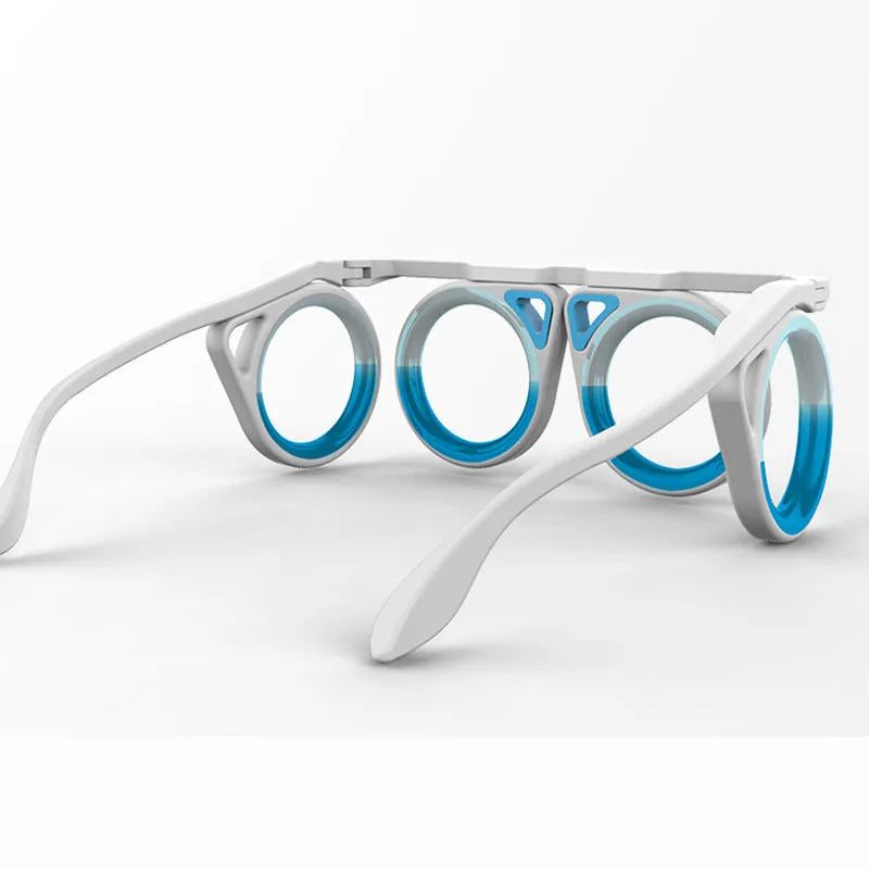 Anti-halo lens-free glasses for adults with white lens colour and PC lens material, one pair