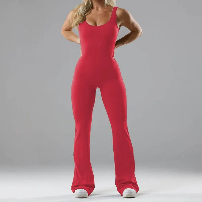 Black milk silk tight yoga bodysuit with seamless hollow design and chest pad.