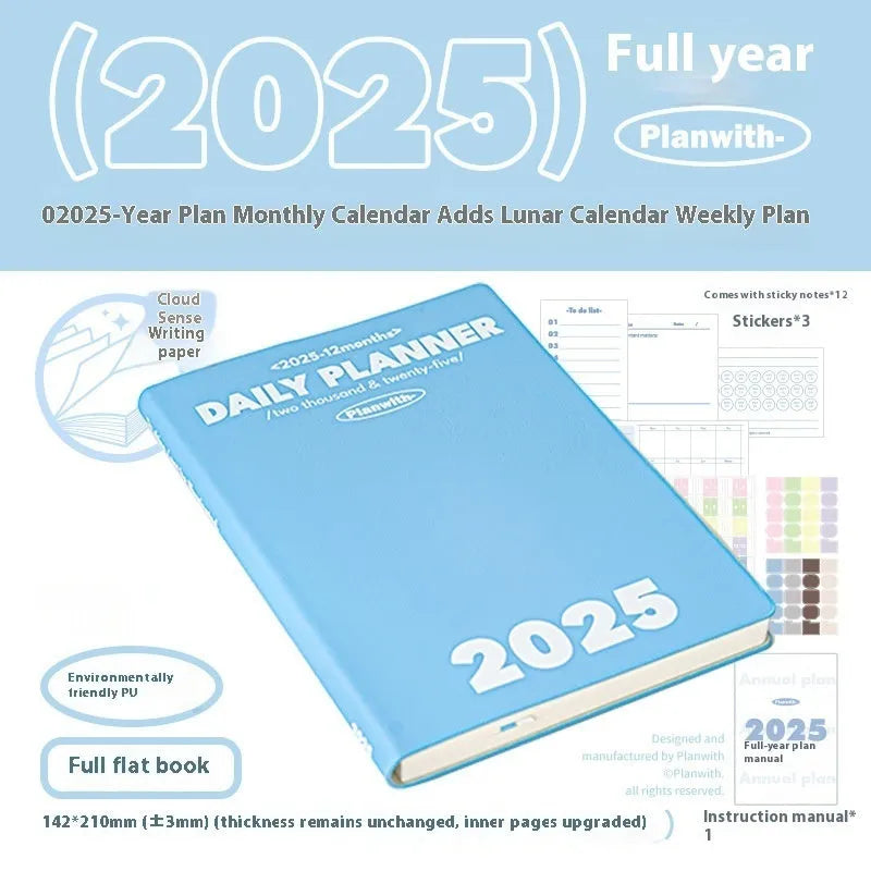 Waterproof notebook with PU cover for postgraduate entrance exam clock-in records in multiple colours