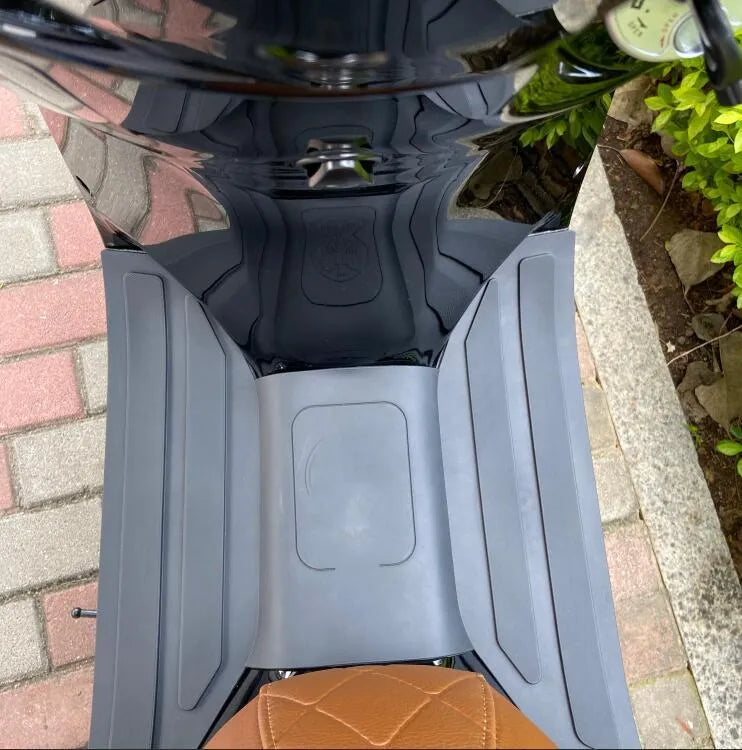 3D rubber motorcycle foot pad accessory in black grey or bronze gold colour options